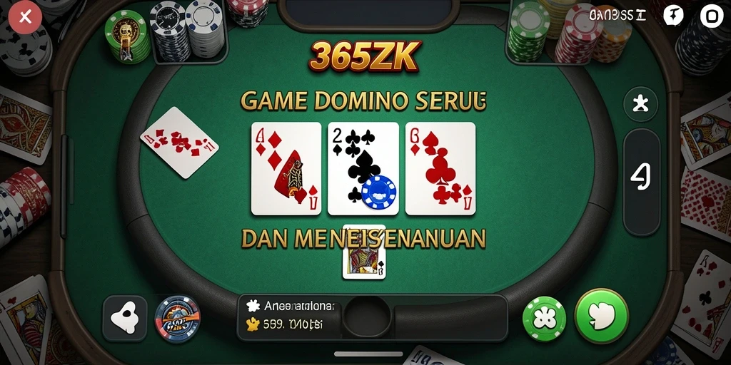 Screenshot gameplay menarik dari 365ZK menunjukkan aksi seru Domino.