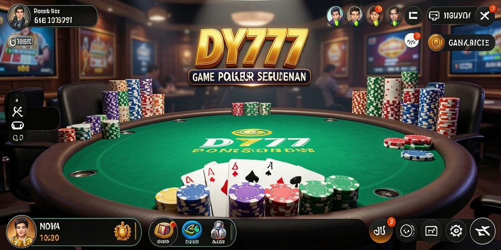 Tampilan gameplay seru dalam game Poker DY777
