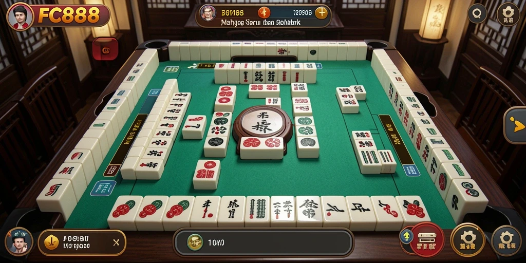 Screenshot gameplay FC888 menampilkan aksi seru dan strategi Mahjong.
