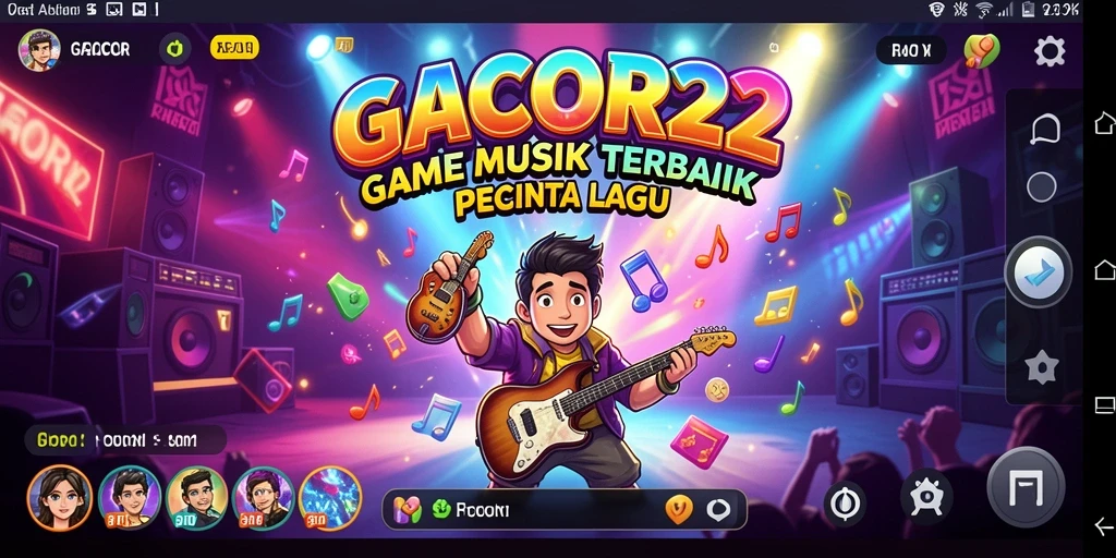 Tampilan screenshot GACOR22 yang menampilkan gameplay menyanyi yang seru.