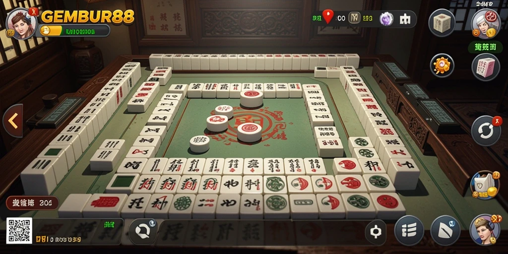 GEMBUR88 menampilkan gameplay Mahjong yang menarik dan interaktif.