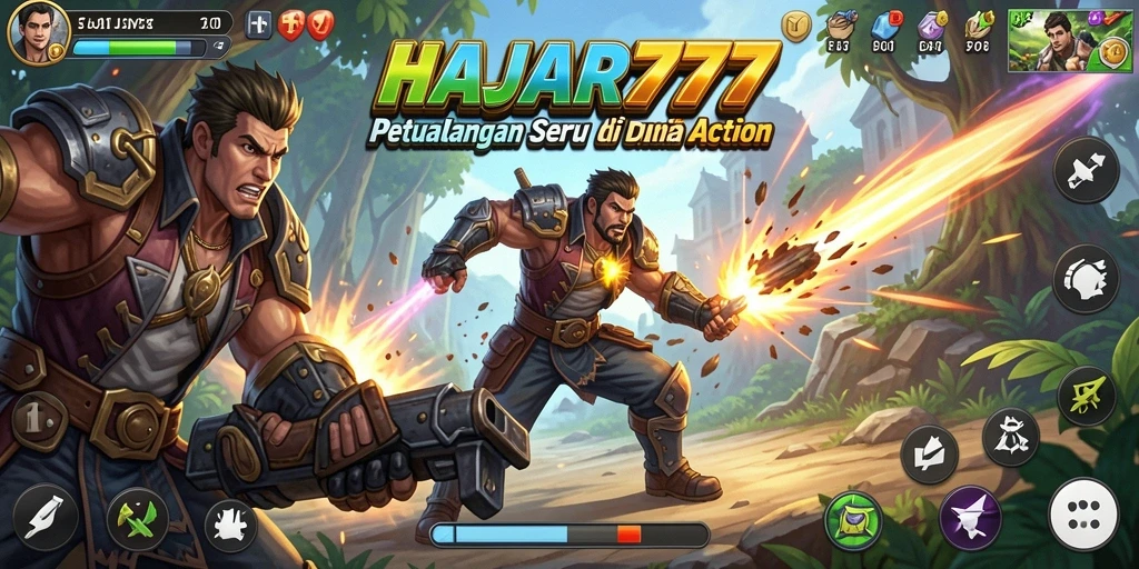 Screenshot gameplay seru dari HAJAR777 menunjukkan aksi mendebarkan.
