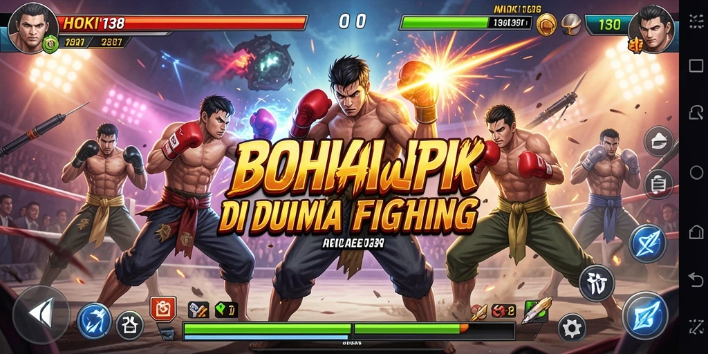 Screenshot gameplay HOKI138 yang menampilkan pertarungan seru dan karakter unik.