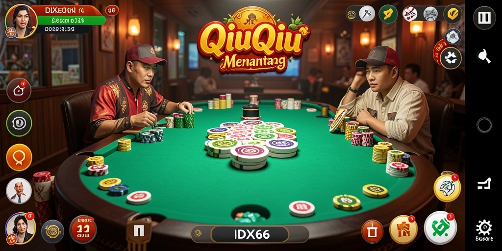 Tampilan gameplay QiuQiu yang menarik dan interaktif.