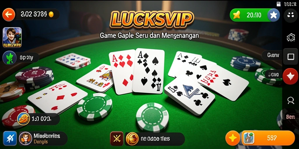 Tampilan gameplay Gaple yang seru dan interaktif di LUCKSVIP.