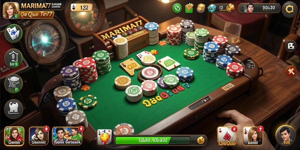 Screenshot MARIMA77 menunjukkan gameplay QiuQiu yang mendebarkan.