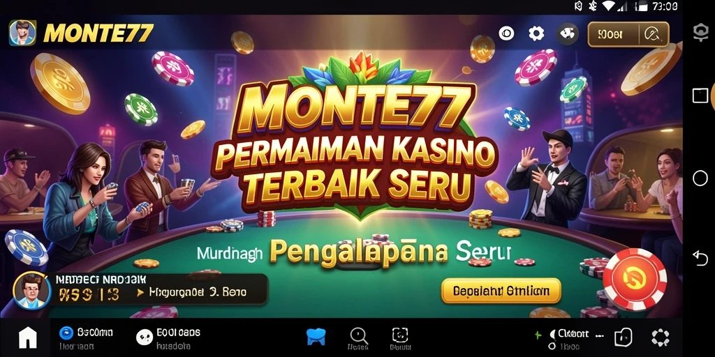 Tampilan gameplay mendebarkan dari MONTE77 dengan berbagai permainan Kasino.