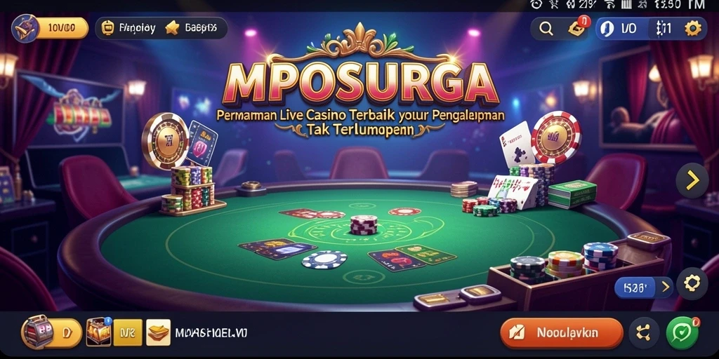 Gameplay MPOSURGA Live Casino yang menegangkan dan interaktif.