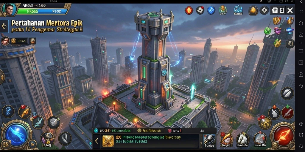 Gameplay NK666 yang intens dan menegangkan dalam Tower Defense.