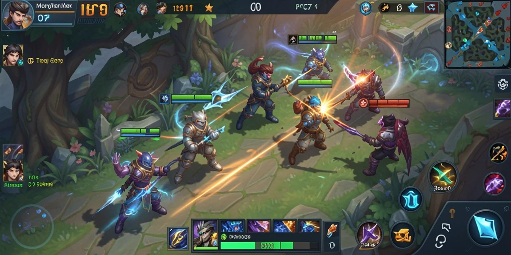 Screenshot utama PCPC7 yang menampilkan aksi seru dalam game MOBA.