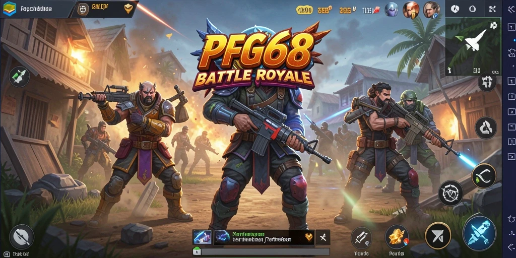 Gameplay seru PGG68 dalam pertempuran Battle Royale.