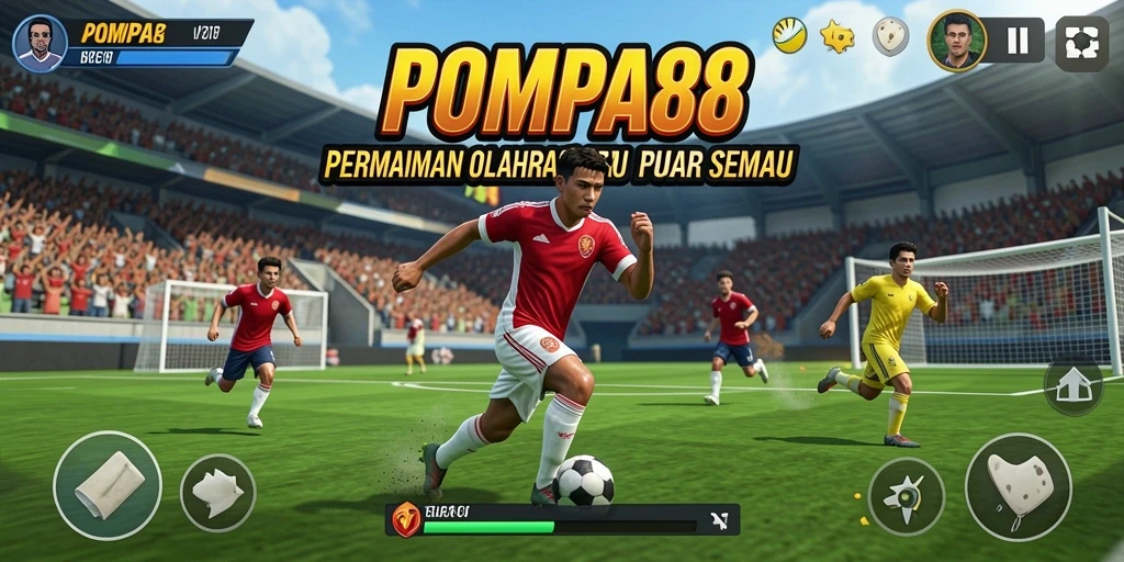 Tampilan permainan POMPA88 saat bermain olahraga seru.