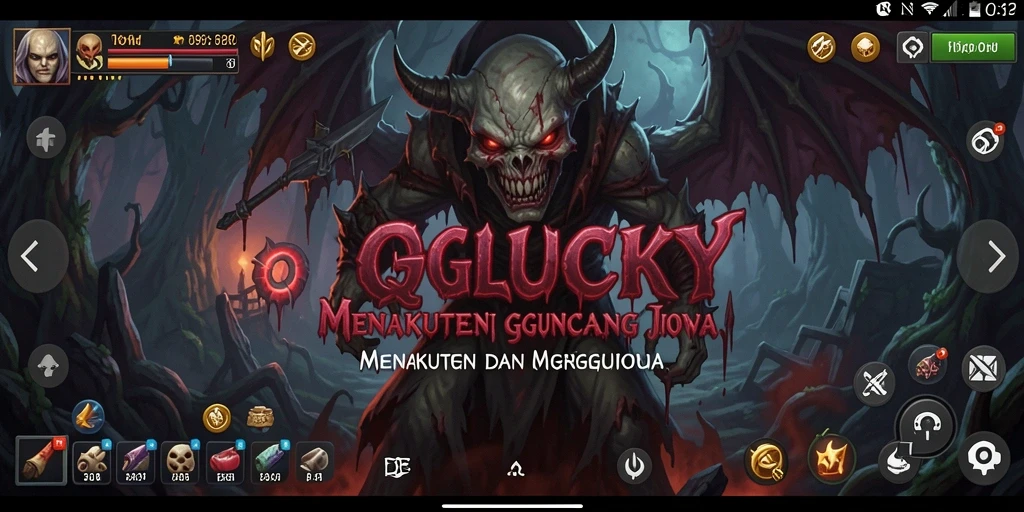 Tampilan menegangkan gameplay QGLUCKY yang penuh dengan elemen Horror.