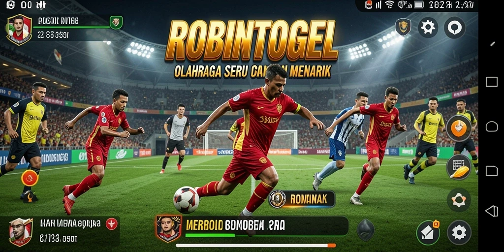 Tampilan gameplay seru di ROBINTOGEL dengan berbagai cabang olahraga.