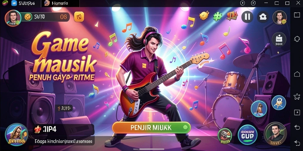 Tampilan menarik dari gameplay SVIP4 dengan alunan musik.
